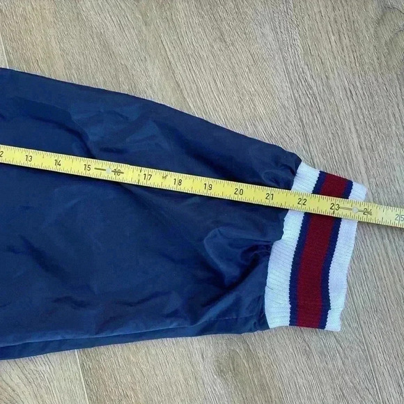 Vintage JERZEES Jacket Mens 2XL Navy Blue Pullover Coach Varsity Jacket 90s - Picture 10 of 10